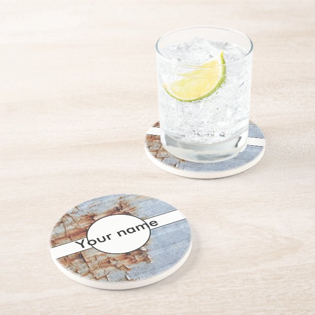 Dessous De Verre En Grès Texture de peinture d'épluchage (Côté)