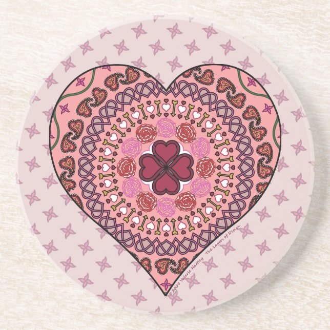 Dessous De Verre En Grès The Layers of the Heart Coaster (Devant)