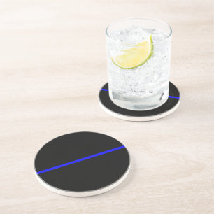 Dessous De Verre En Grès The Symbolic Thin Blue Line Decor