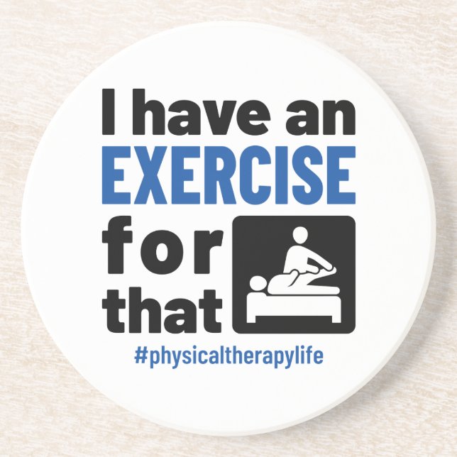 Dessous De Verre En Grès Thérapie physique J'ai un exercice pour cela (Devant)