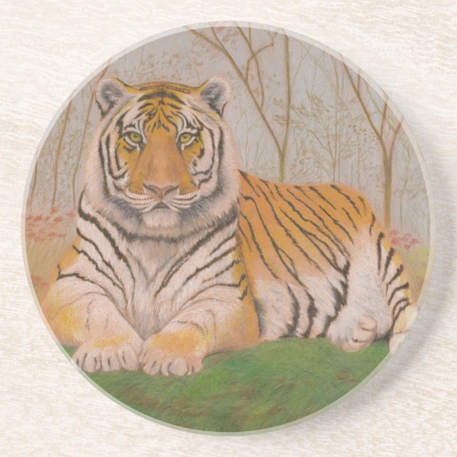 Dessous De Verre En Grès Tigre (Devant)