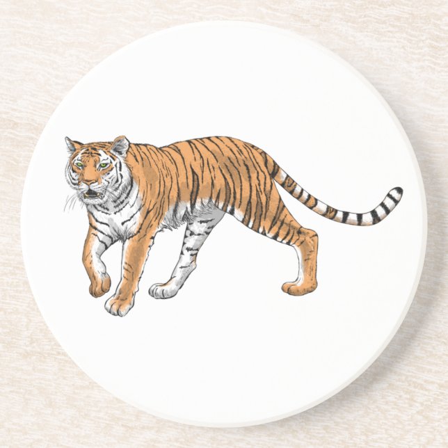 Dessous De Verre En Grès Tigre 2 (Devant)
