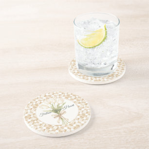 Dessous De Verre En Grès Tissage Panier Faux Blanc Crème