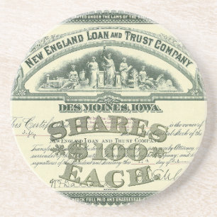 Dessous De Verre En Grès Titre de capital ancien Entreprise Finance