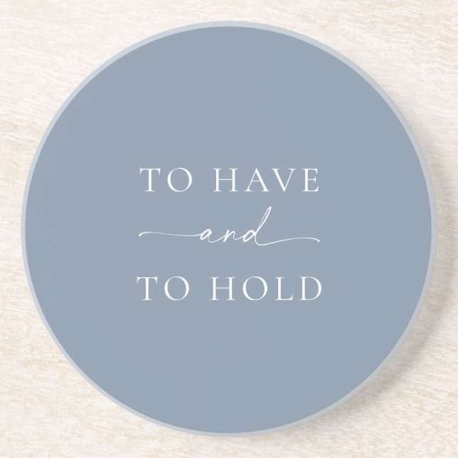 Dessous De Verre En Grès “To Have and To Hold” Wedding  (Devant)