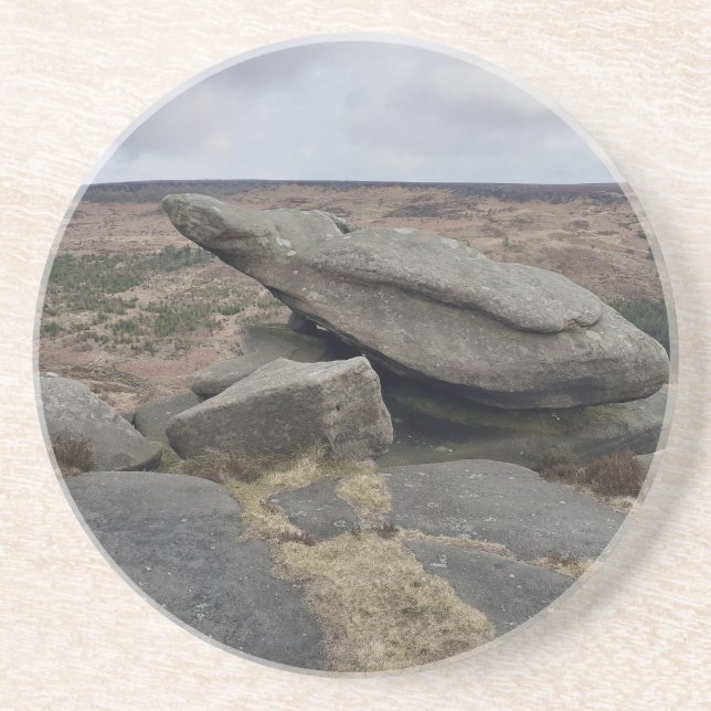 Dessous De Verre En Grès Toad's Mouth Rock, Sheffield. (Devant)