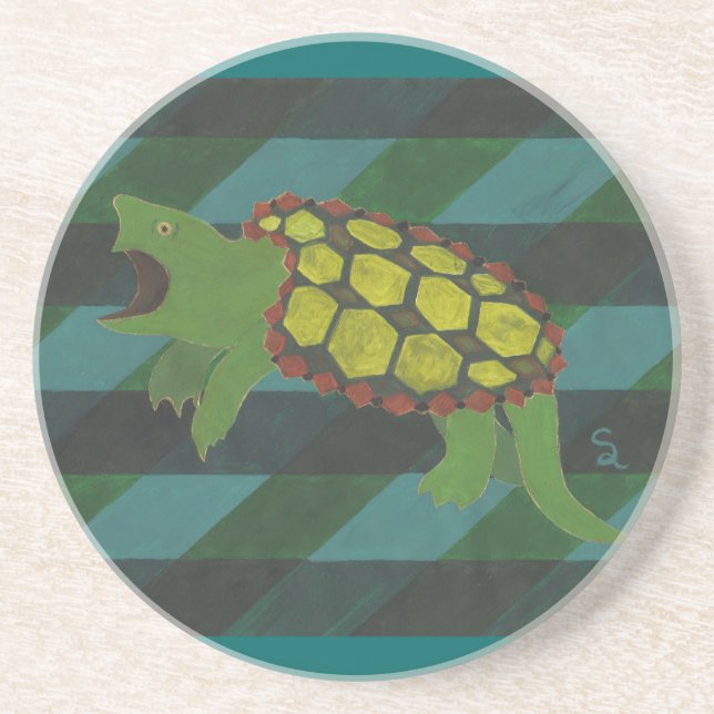 Dessous De Verre En Grès Tortue (Devant)