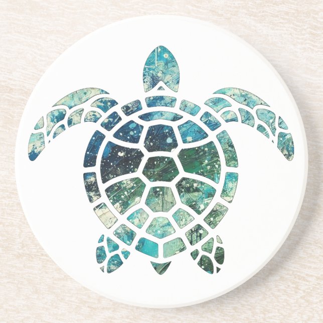Dessous De Verre En Grès Tortue de mer (Devant)