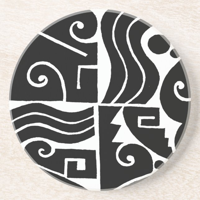 Dessous De Verre En Grès Tortue du Sud-Ouest (Devant)