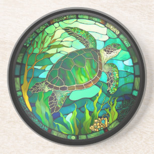 Dessous De Verre En Grès Tortue en Verre de Faux