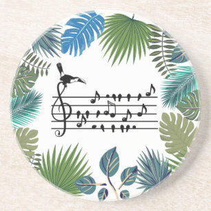 Dessous De Verre En Grès Toucan Tropical Personnalisé Chant d'Oiseau