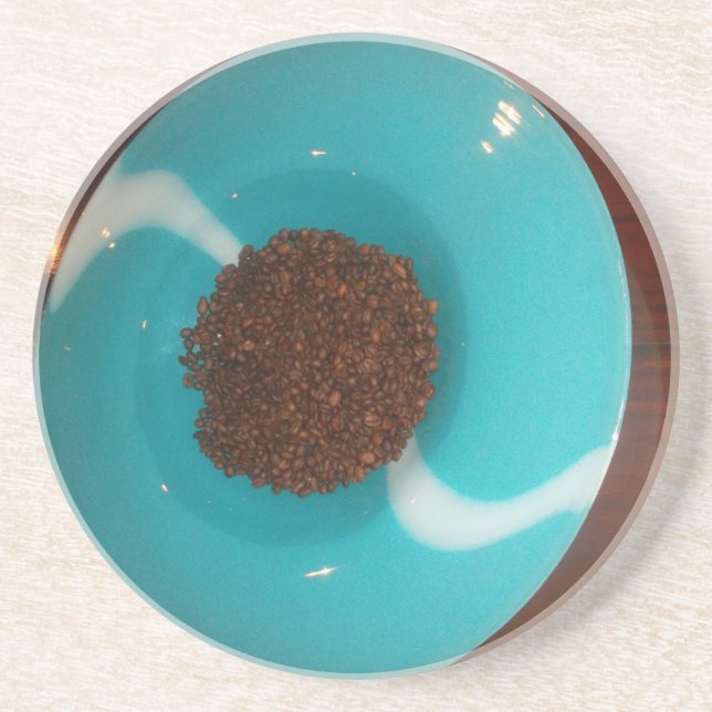 Dessous De Verre En Grès Touch of the Sea : A Cyan Bowl of Coffee (Devant)