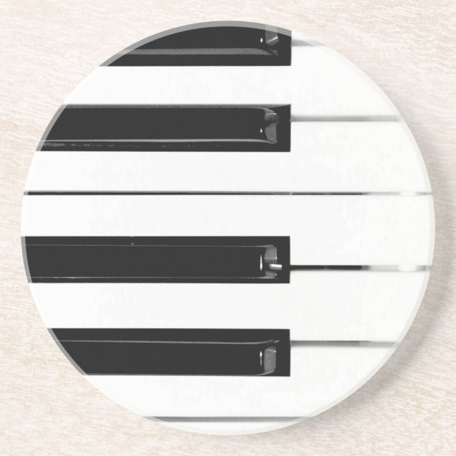 Dessous De Verre En Grès Touches de clavier de piano (Devant)