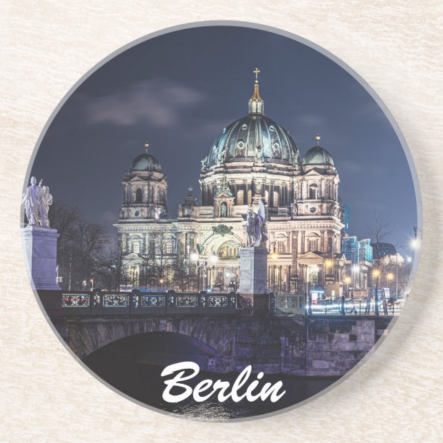 Dessous De Verre En Grès Tour de télévision et Cathédrale de Berlin à Berli (Devant)