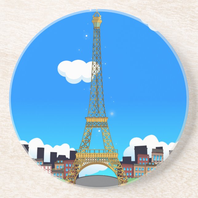 Dessous De Verre En Grès Tour Eiffel (Devant)