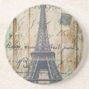 Dessous De Verre En Grès Tour Eiffel français en bois de Paris de pays de