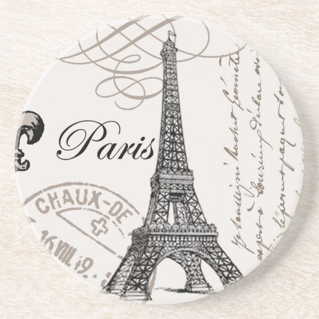 Dessous De Verre En Grès Tour moderne d'Eiffel (Devant)