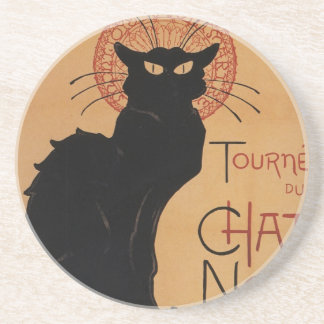 Dessous De Verre En Grès Tournée du Conversation Noir, Théophile Steinlen