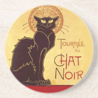 Dessous De Verre En Grès Tournée du Conversation Noir, Théophile Steinlen