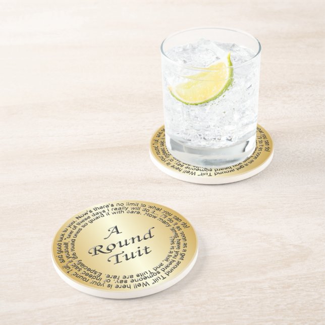 Dessous De Verre En Grès Tournée Gold (Côté)