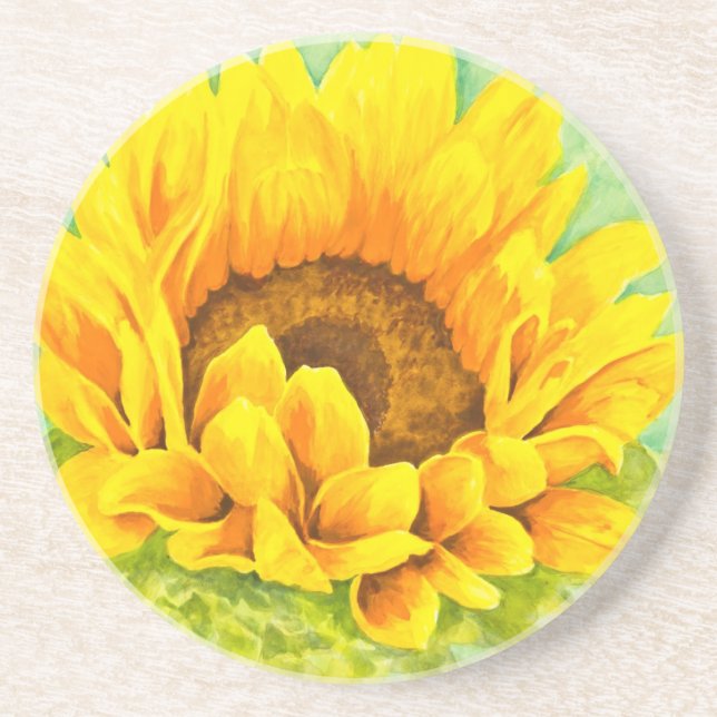 Dessous De Verre En Grès Tournesol (Devant)