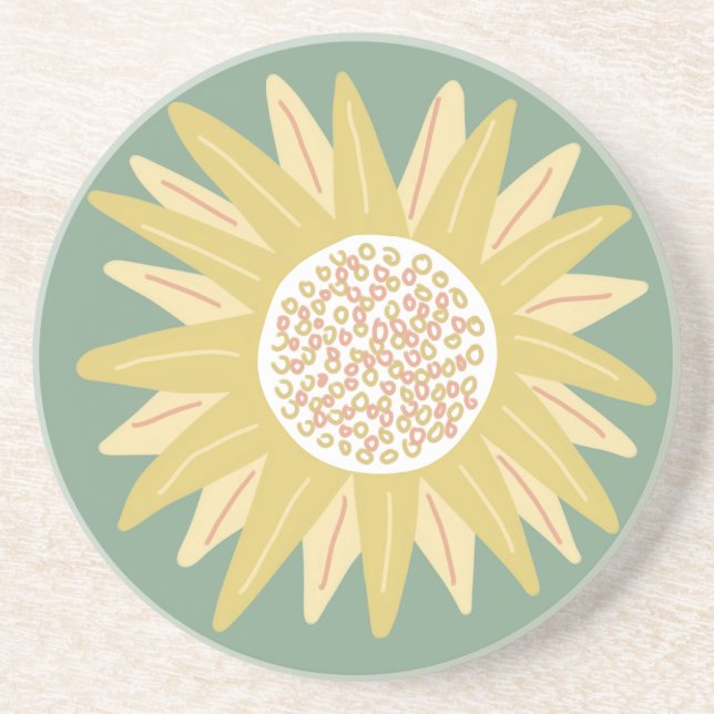 Dessous De Verre En Grès Tournesol géant (Devant)