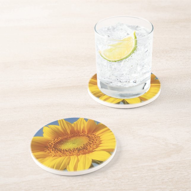 Dessous De Verre En Grès Tournesol jaune (Côté)