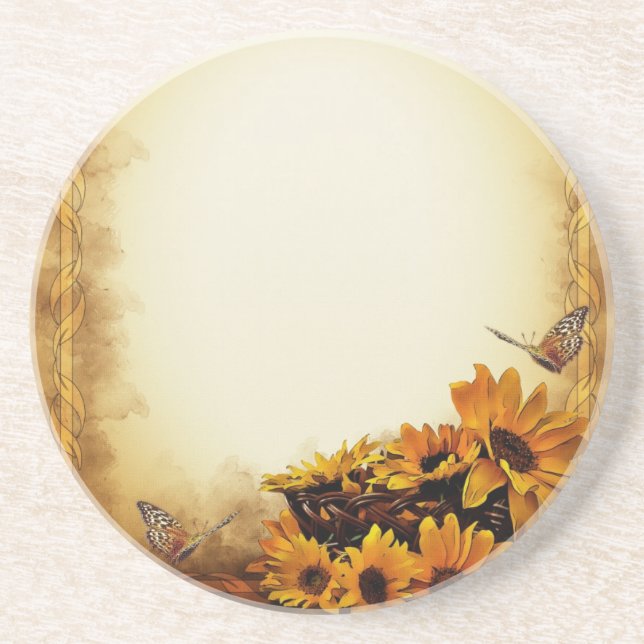 Dessous De Verre En Grès Tournesols (Devant)