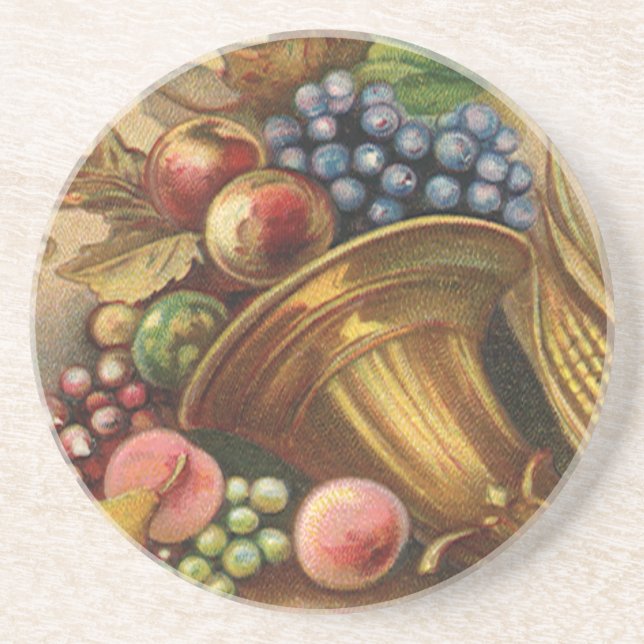 Dessous De Verre En Grès Toute la générosité de Thanksgiving Soit mince (Devant)