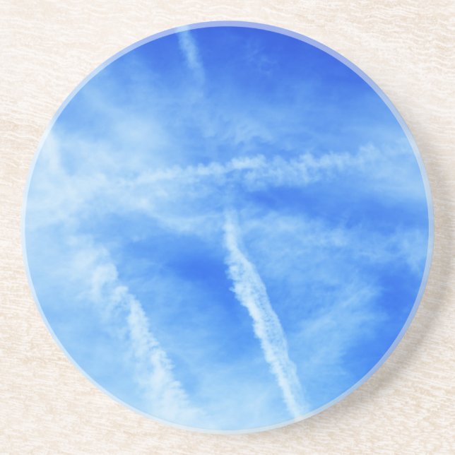 Dessous De Verre En Grès traces dans le ciel (Devant)