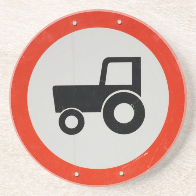 Dessous De Verre En Grès Tracteur (Devant)