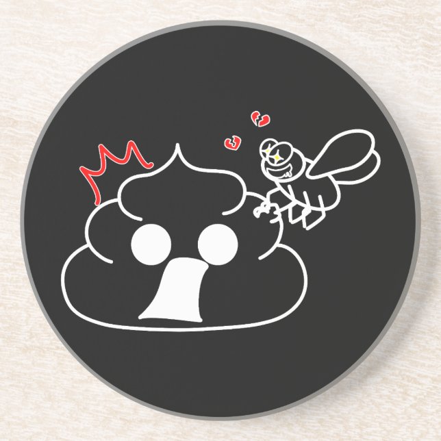 Dessous De Verre En Grès Trahison - Brootsch le PooPoo (Devant)