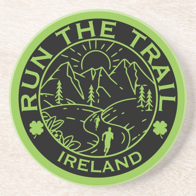 Dessous De Verre En Grès Trail Running Irlande (Devant)