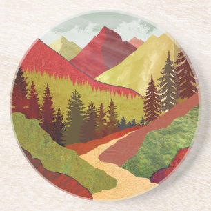 Dessous De Verre En Grès Trail Vers Le Ciel