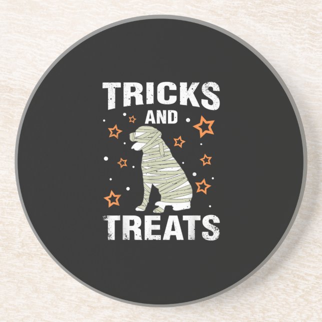 Dessous De Verre En Grès Traitements _ Tricks Rottweiler Halloween Costume  (Devant)