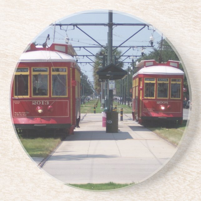 Dessous De Verre En Grès Tramway (Devant)