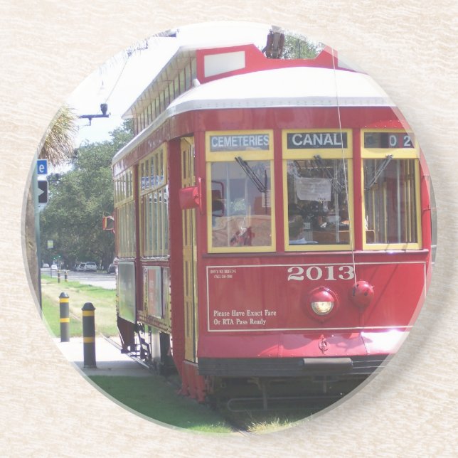 Dessous De Verre En Grès Tramway (Devant)