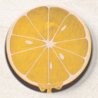 tranche de citron jaune vif