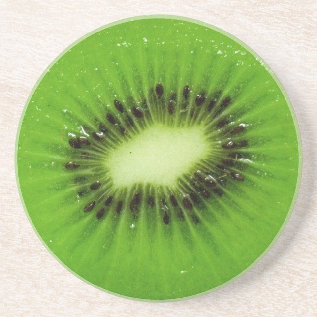 Dessous De Verre En Grès Tranche fraîche de kiwis (Devant)