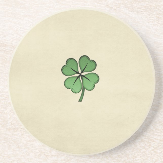 Dessous De Verre En Grès Trèfle irlandais chic Lucky (Devant)