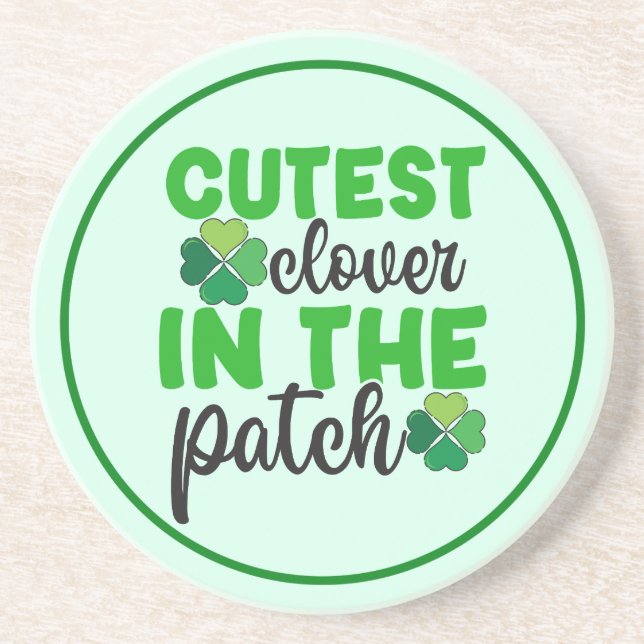 Dessous De Verre En Grès Trèfle le plus mignon du patch-61106 (Devant)