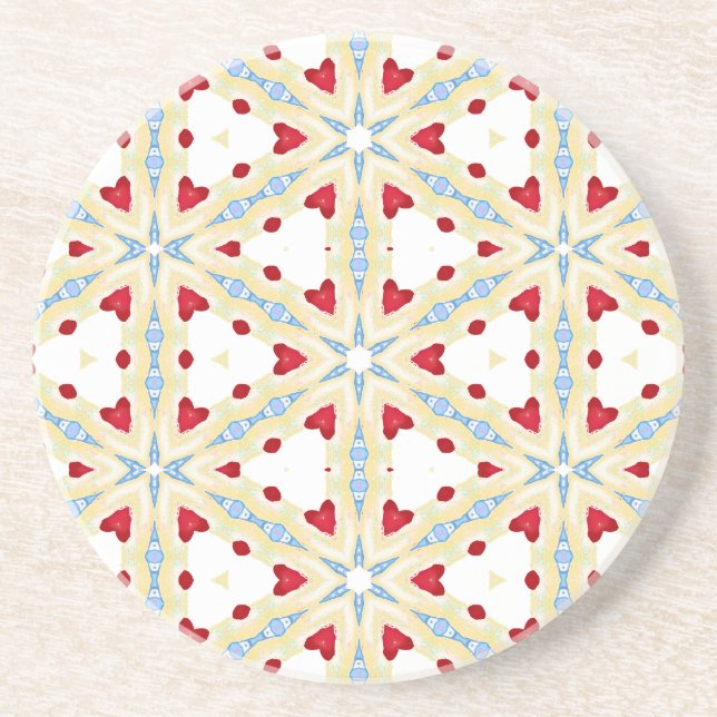 Dessous De Verre En Grès Triangle amoureux (Devant)