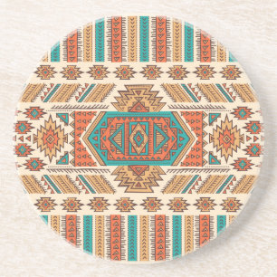 Dessous De Verre En Grès Tribal Vintage : Ethnic Seamless Motif