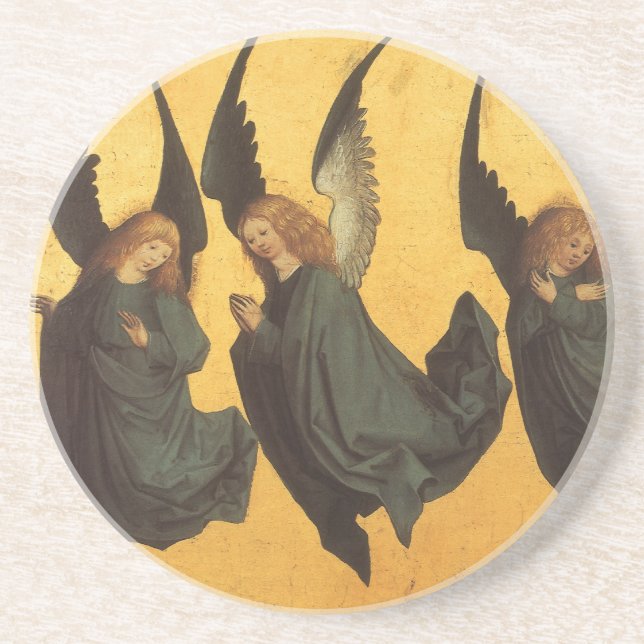 Dessous De Verre En Grès Trio d'anges de la Renaissance par Maître du Livre (Devant)