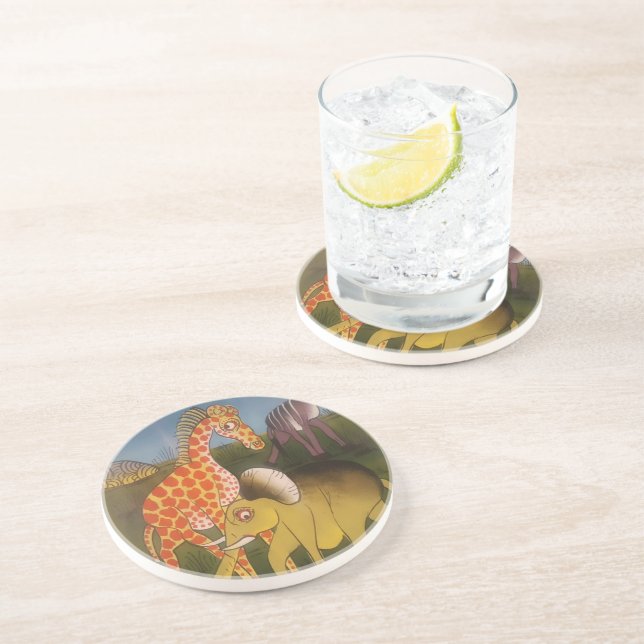 Dessous De Verre En Grès Trio d'art africain (Côté)