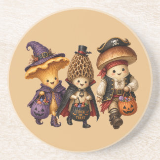 Dessous De Verre En Grès Trio de champignons Halloween