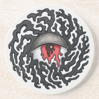 Dessous De Verre En Grès Trippy Eye with Tentacles - Trippy Surreal Art