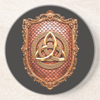 Dessous De Verre En Grès Triquetra Mystique Héraldique