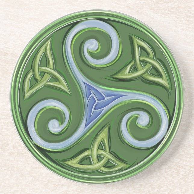 Dessous De Verre En Grès Triskelle (Devant)