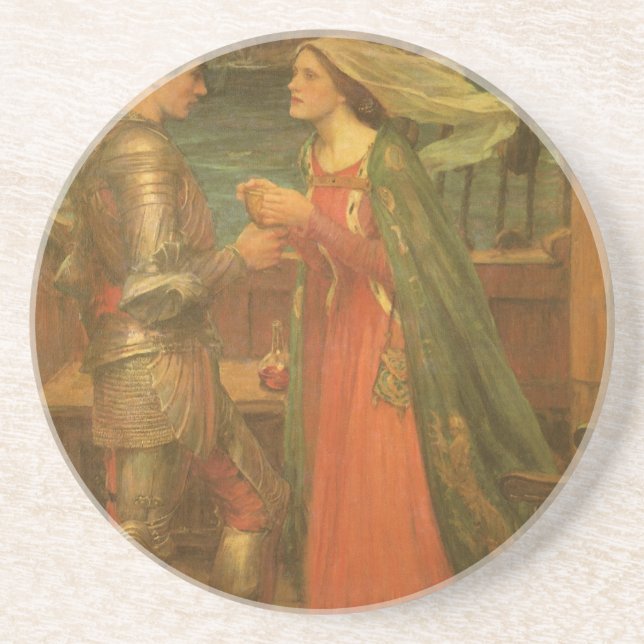 Dessous De Verre En Grès Tristan et Iseult par John William Waterhouse (Devant)